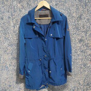 Tommy Hilfiger Womens Roll Tab Anorak Jacket Nautical Blue Size‎ Large